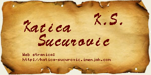 Katica Šućurović vizit kartica